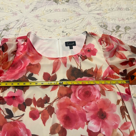 Connected Apparel Pink and Red Floral Dress - Picture 7 of 7